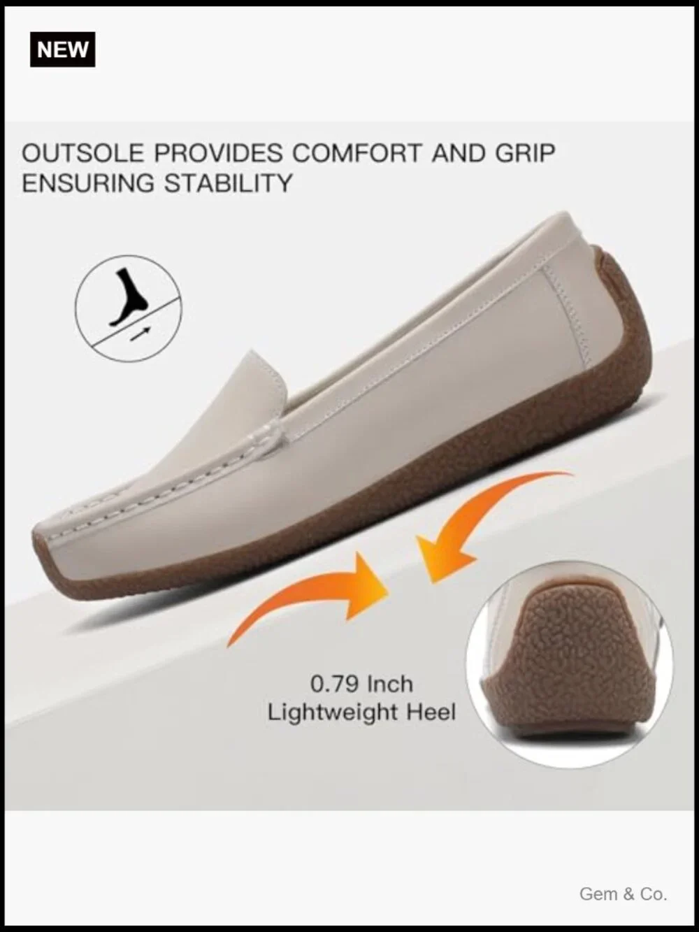 Comfortable Lightweight Leather Loafers Slip-Ons Driving Walking Mocs Work Flats